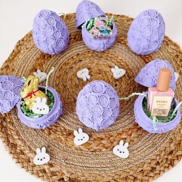 Rose-Covered Easter Eggs โ Handcrafted Party Favors, Spring Decor, Wedding Gifts - Picture 7 of 11